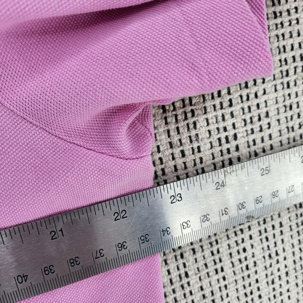 Polo Ralph Lauren Polo Shirt Mens Large‎ Pink Stretch Mesh Chest Pocket Pony